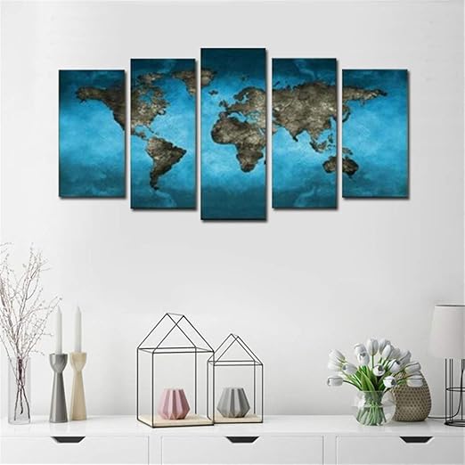 Wsndg Pintura Decorativa 5 Arte Micro Pintura En Aerosol Mapa Del