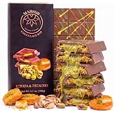 MANSUR Dubai Chocolate Large Size 6.7 oz &ndash; Viral Pistachio Knafeh Milk Chocolate Bar, Premium Gourmet Treat for Christmas, Birthdays, Easter &amp; Celebrations