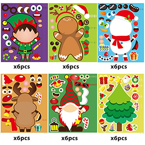 Miayon 48 Sheets Christmas Make Your Own Sticker Christmas...