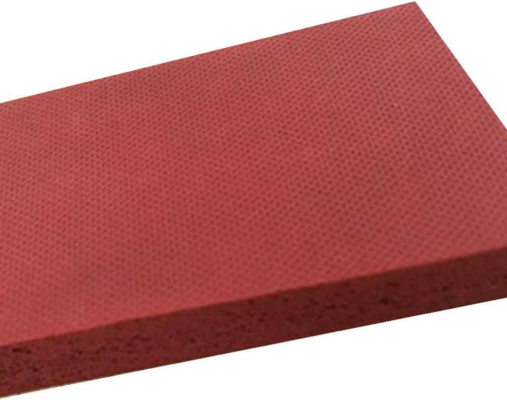 LMS Red Closed Cell Silicone Sponge Insulation Rubber Sheet, High Temp 19.7x19.7x3/16 inch
