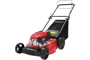 PowerSmart Self Propelled Gas Lawn Mower, 21-Inch with 170cc 4-Cycle OHV Engine 2-in-1 Rear-Wheel Drive Lawnmower with Bagging