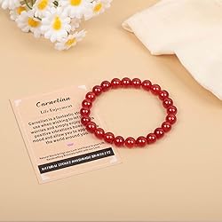AD Beads Handmade Gemstone Stretch Elastic Bracelet