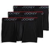 Jockey Men's Underwear Chafe Proof Pouch Microfiber 3" Trunk - 3 Pack