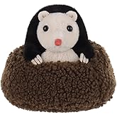 Apricot Lamb Curious Mole Plush Stuffed Animals for Kids, Soft Cute Plush Toys for Baby Girl and Boy, Fluffy Curious Mole Brown