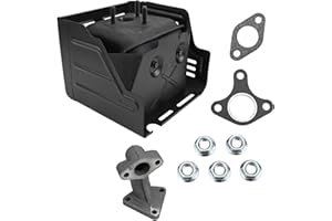 Muffler Kit For Honda For GX340 For GX390 GX420 13HP 16HP Engines,For Water Pumps Snow Blowers Pressure Washers, 9-Piece Inst