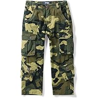 Pantalon Cargo Sin Cierr Con Tejido De Camuflaje Para Niños - GREEN | The Children's Place