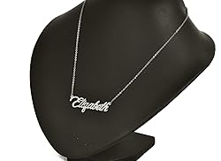 Aoloshow Elizabeth Name Necklace Initial Letter
