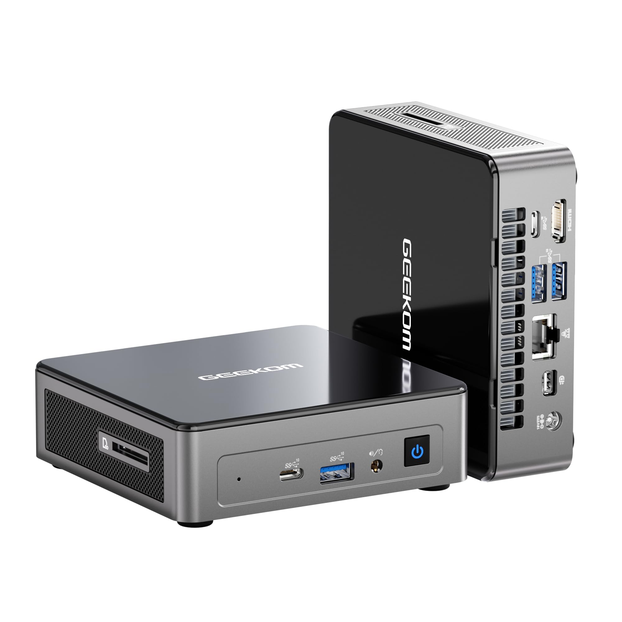 GEEKOM Mini Air12 Mini PC, 16GB DDR5 RAM Intel 12th Gen Alder Lake N100 Mini Computers(up to 3.4GHz) 512GB M.2 PCIe Gen3x4 SSD Desktop Windows 11 Pro Support 4K/WiFi 6/BT 5.2/Gigabit Ethernet
