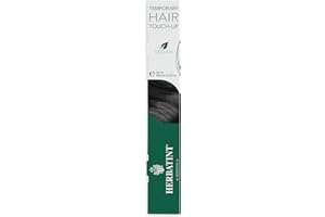 Herbatint Temporary Hair Touch-Up - Instantly Mask Grey Roots Between Coloring with Easy To Apply Precision Brush Kit - Natural-Looking Concealer For Black Hair - Vegan - .33 oz