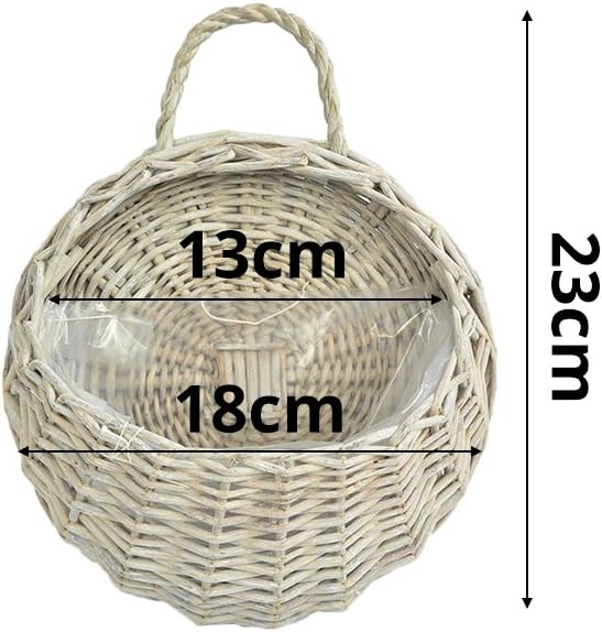 Soportes cesta para colgar en la pared Maceta de mimbre contenedor para colgar Jardín