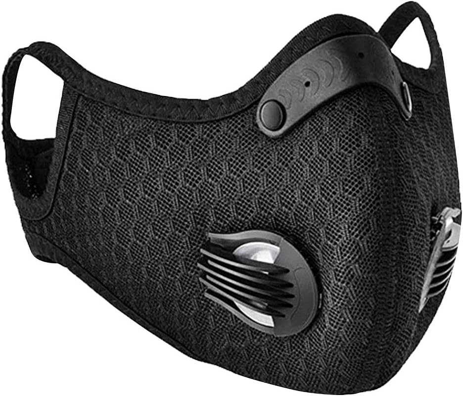 Adults PM2.5 Air Breathing Valve Mask,Reusable Mouth Face Mask Dustproof Anti Pollution Half Face Riding Sport Mask for Outdoor