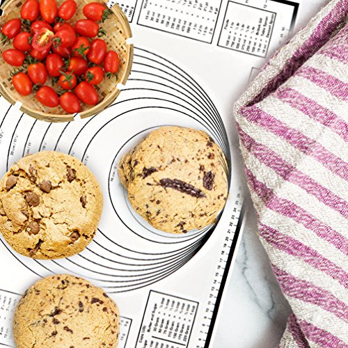 Silicone Pastry Baking Mat with Measurements- Non-Stick Silicon Liner for Silicone Baking Mat, Dough Rolling Mat,Oven Liner(23.62" x 15.74", shell black) - Thumbnail 5