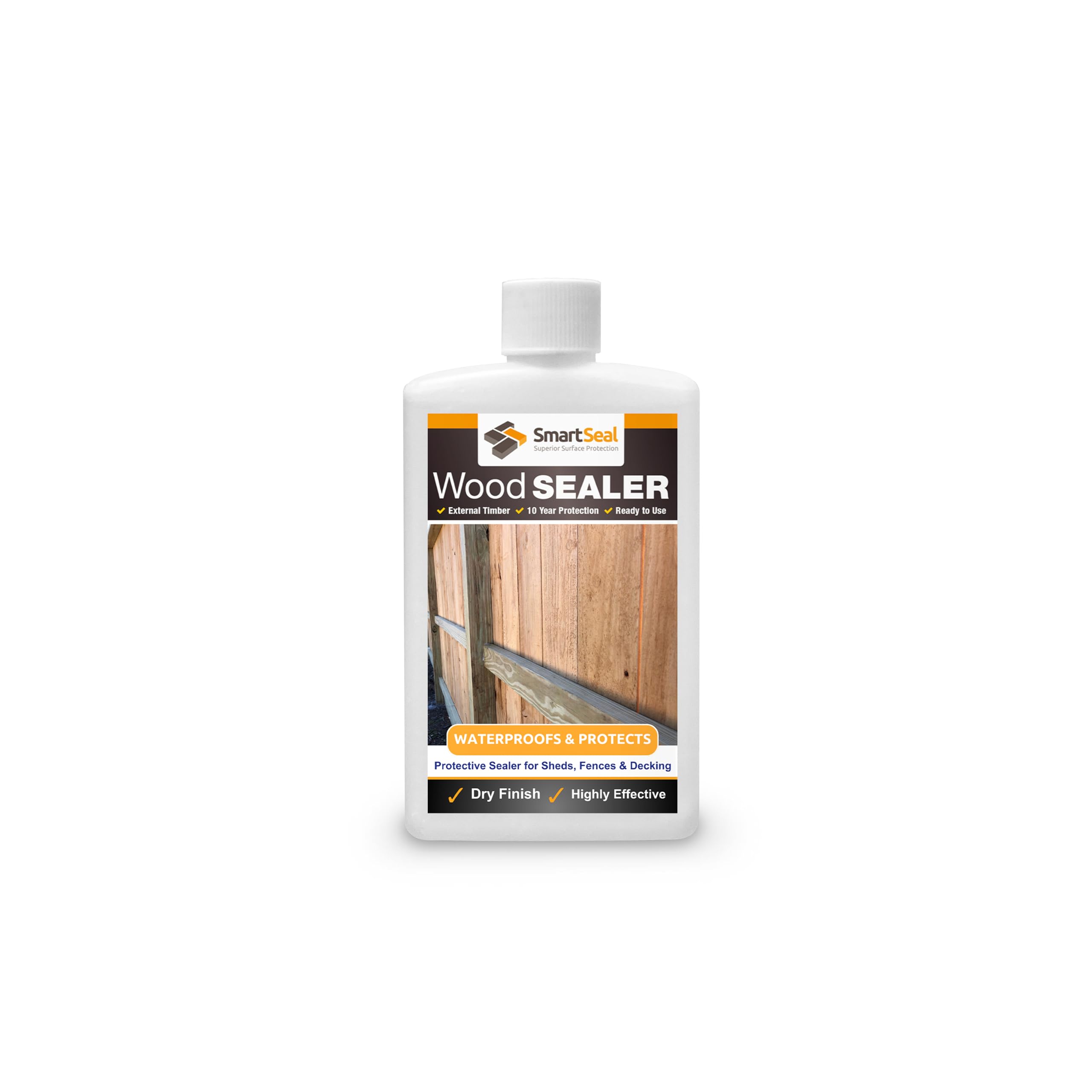SmartSeal Wood Sealer - 100ml Sample - Clear Protective Wood Sealer for Exterior Use. Rain Repellent Invisible Waterproof Sealant for Wooden Fences, Decking, Sheds & Garden Furniture