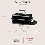 Weber Go-Anywhere Gas BBQ Portable Grill with Folding Legs 42 x 26 cm view 2