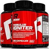 Tribulus Igniter+ - Powerful All Natural Tribulus Terrestris Testosterone Booster for Muscle Growth & Endurance - 180 Capsules to Naturally Improve Stamina & Strength for Muscle Mass & Bodybuilding