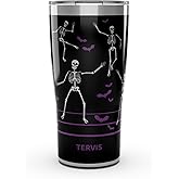 Tervis Traveler Skeleton Dance Made in USA Double Walled Insulated Tumbler Travel Cup Keeps Drinks Cold & Hot, 20oz, Stainless Steel