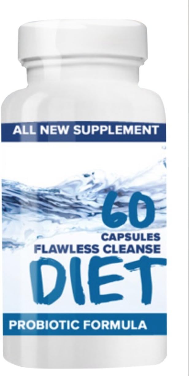 Flawless Cleanse Diet- Potent and Effective Probiotic Formula- Detox and Cleanse Safely- 60 Capsules for Women and Men