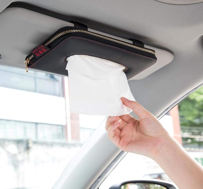 Fredyusu Car Tissue Holder, Car Visor Tissue Holder, Perfect Solid