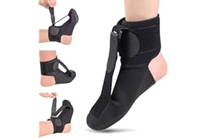 Thrudove Plantar Fasciitis Night Splint Sock - Soft Plantar Fascia Brace for Sleeping, Achilles Tendonitis, Foot Drop, Heel Pain - Plantar Fasciitis Relief Night Splint for Women and Men (Medium)