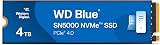Western Digital WD Blue SN5000 4TB NVMe M.2 2280 PCIe Gen4 Read 5500MB/s