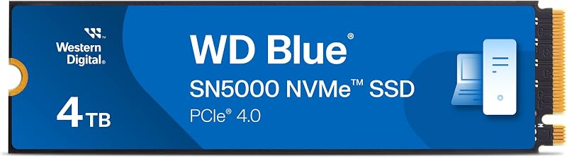 Western Digital WD Blue SN5000 4TB NVMe M.2 2280 PCIe Gen4 Read 5500MB/s