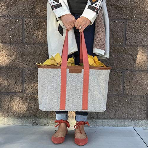 CleverMade SnapBasket LUXE Reusable Collapsible Durable Grocery Shopping Bag with Reinforced