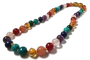 Baltic Essentials Polished Honey Rainbow Necklace