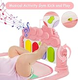 Aomig Baby Play Mat Piano Gym with Music Lights Detachable Toys 76 x 56 cm view 5