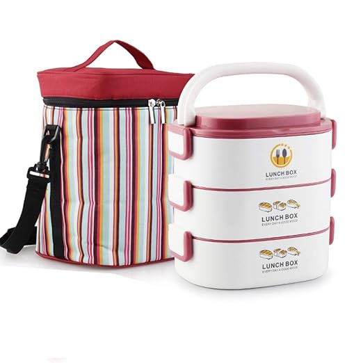 Fiambrera El Horno de microondas portátil Acero Inoxidable se ...