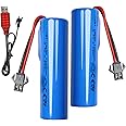 KBT RC Car Lithium Battery: 3.7V 1200mAh Rechargeable Li-ion Battery with SM -2P Plug & Charging Cable for RC Cars -2 Pack