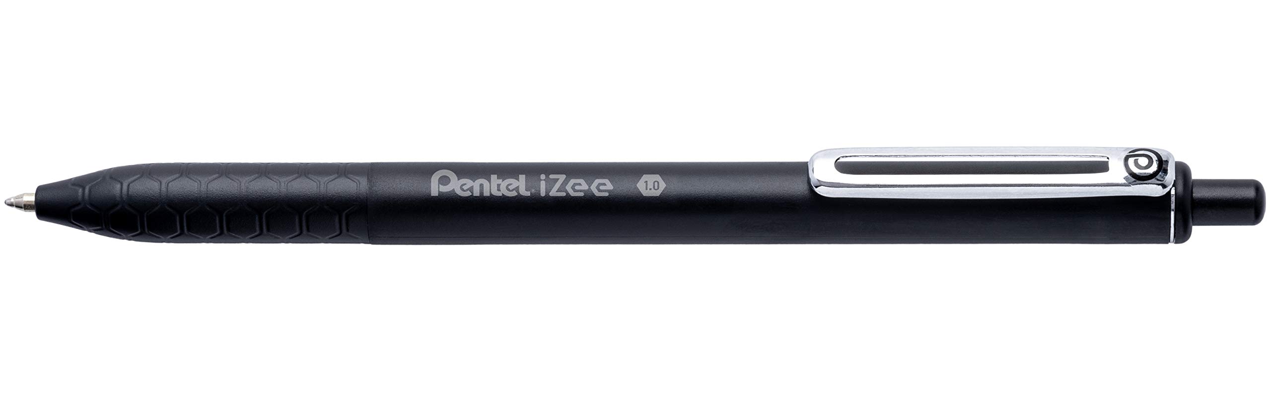 Pentel iZee Retractable 1.0mm Ballpoint - Black Ink - Pack of 12