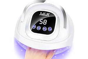 LKE UV Nail Lamp, Nail Dryer 268W Light for Nails with 4 Timers LED Lamp Gel Polish Kit Professional Art Tools Automatic Sensor White