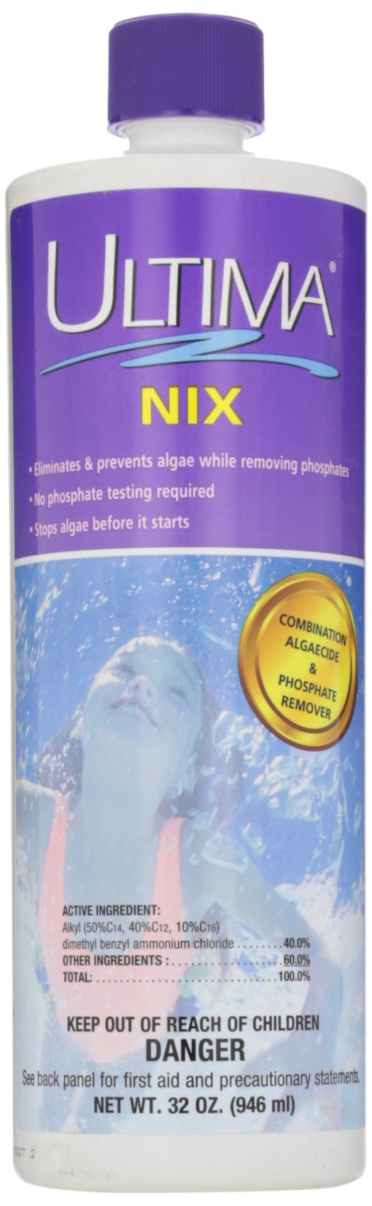 Ultima 26280 Nix Algaecide and Phosphate Remover for Swimming Pool, 1