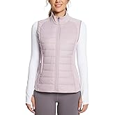 baleaf Women's Lightweight Warm Puffer Vest Running Winter Hybrid Sleeveless Quilted Water Resistant Jacket
