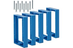 Mint Bucket Brands 1/2" Single Gang Receptacle Box Extenders, UL Listed With 6-32 x 1.25 Screws, Electrical Outlet Extender for Switches (Blue) (Pack of 5)