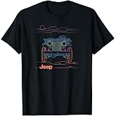 Retro Neon Line Art | Officially Licensed Jeep Willys T-Shirt