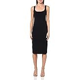 BCBG New York Womens Sleeveless Square Neck Midi Sweater Dress