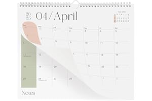 Makaplan Vibrant Arc Horizontal 11x13.5 Inches Wall Calendar 2025-26, 18 Month Calendar January 2025 to June 2026 Colorful & Fun Monthly Themes