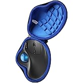 Hermitshell Hard Travel Case for Nulea M501 Wireless Trackball Mouse (Black+Blue)