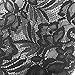 10 Yards Width 5.9 Inch (15CM) Stretch Polyester Embroidery Floral Pattern Elastic Lace Trimming DTY Craft Supply Clothing Accessories (Black)