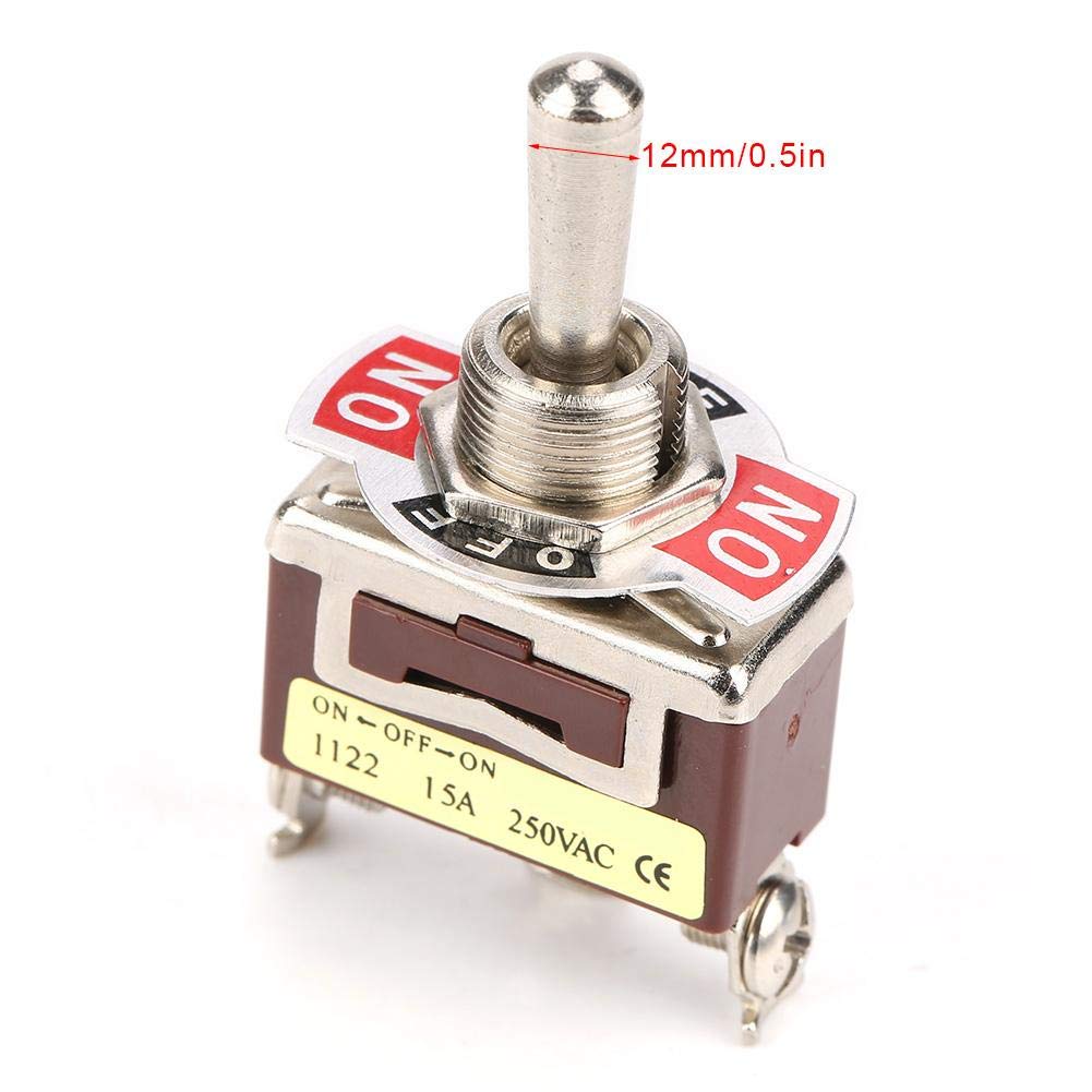 McPower Interruttore A Levetta Miniatura – 3 Poli, 2 Posizioni (On/On/Off), 250V/1A