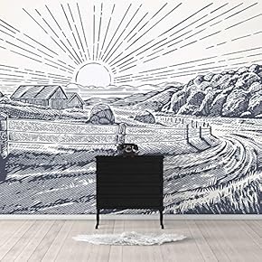 Wall Murals for Bedroom Sketch Architectures Abstract Removable Wallpaper Peel and Stick Wall Stickers - 66x96 inches