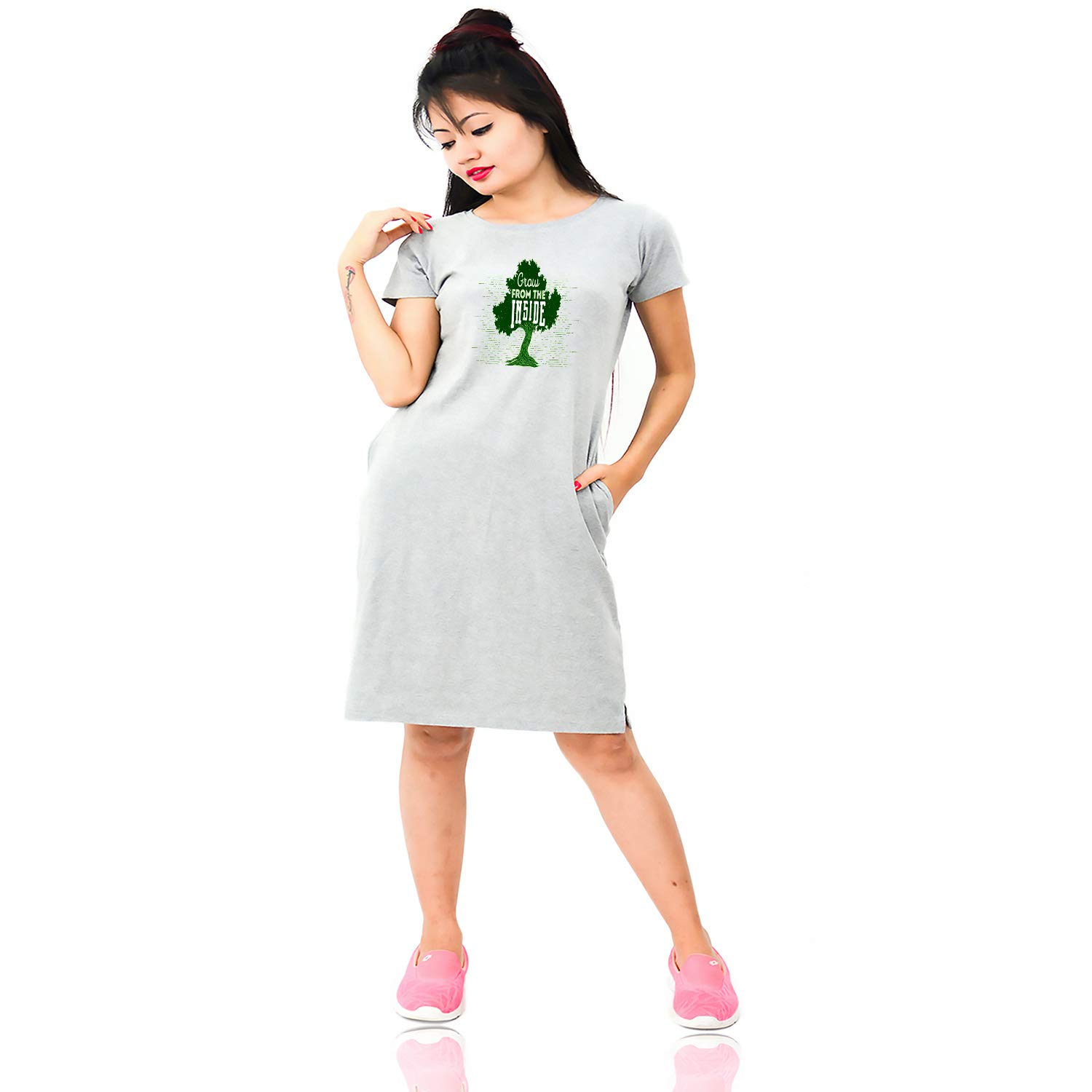 t shirt inside dress