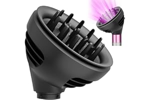PUREGUST Wave Curl Diffuser Attachment for Dyson Airwrap, Two Airflow Dome Diffuse Modes for Air wrap HS01 HS05 HS08, Hair Diffuser to Dry Hair Quickly and Enhance Curl