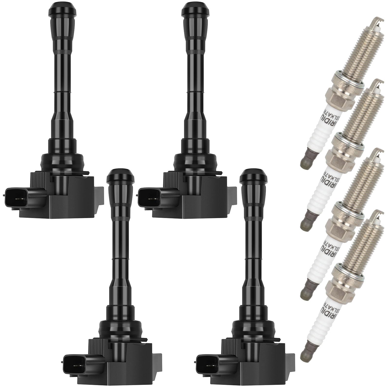 Photo 1 of OCPTY 4 ignition coils with 4 iridium Spark Plugs fits C1807 UF-659 22448-1KC0A for Nissan Juke L4 1.6L
