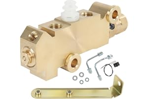 RUIANOMG 172-1353 PV2 Brass Proportioning Valve Disc/Drum Disc Front Drum Rear Brake Kit, Replacement For Chevy Buick Trucks
