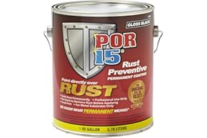 POR-15 Rust Preventive Coating, Stop Rust and Corrosion Permanently, Anti-rust, Non-porous Protective Barrier, 128 Fluid Ounces, Gloss Black