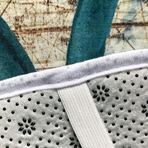 image for Sothread 3PC/Set Non-Slip Sea Turtle Octopus Printed Mat U pad+Lid Toi