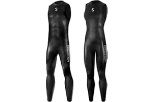 Synergy Triathlon Wetsuit 3/2mm - Men Volution Sleeveless Long John Smoothskin Neoprene for Open Water Swimming
