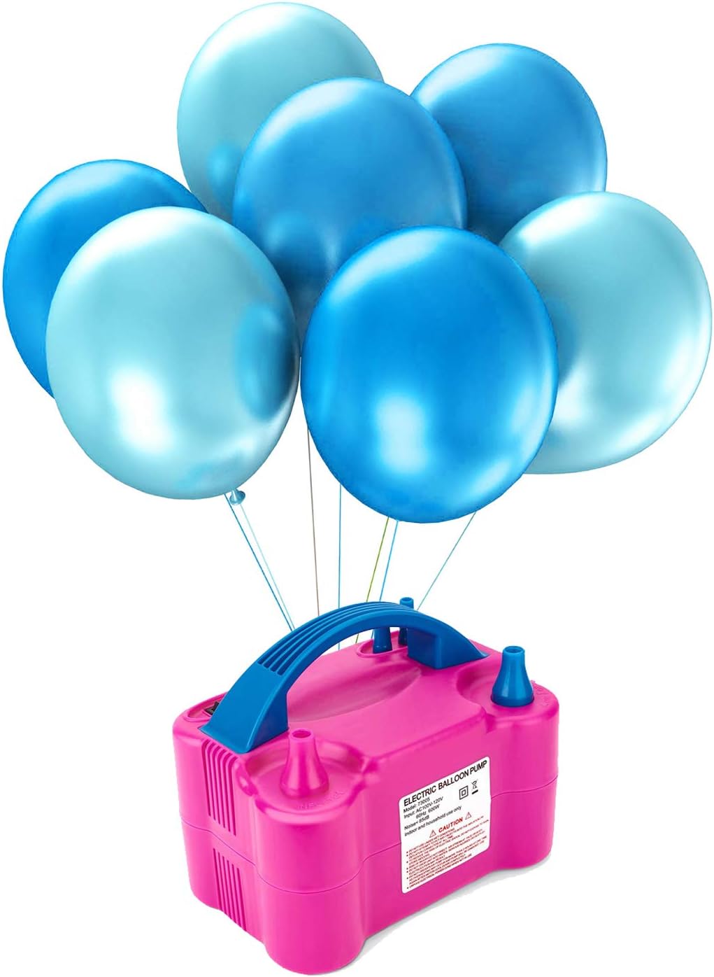Electric Air Balloon Pump, Portable Dual Nozzle Electric Balloon Blower Air Pump Balloons Inflator for Decoration, Party, Sport,Gifts:2 Balloon Tying Tools: Toys & Games